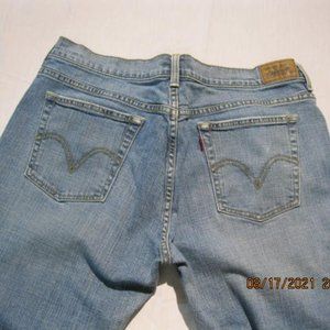 Levi's 505 Regular Fit Straight Leg Jeans Womens Size 14L Stretch Cotton Spandex
